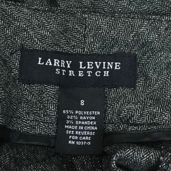 Larry Levine Gray Wide Leg Washable Work Dress Pants Size 8 - Picture 10 of 10